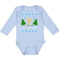 thumbnail image 3 of Inktastic My 1st Chrismukkah Sweater Style with Menorah and Trees Boys or Girls Long Sleeve Baby Bodysuit, 3 of 5