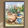 thumbnail image 1 of Cuadros Decorativos 5D bricolaje taladro redondo completo diamante pintura dibujos animados oso Kit decoración del hogar (V4099) Wdftyju embutido en tela, 1 of 9