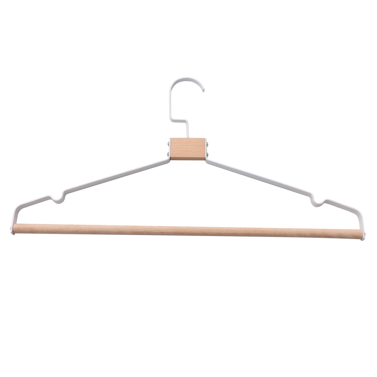SWETRACE Metal Hanger Wood White 5Pcs