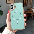 thumbnail image 5 of Allytechgroup Phone Case for Apple iPhone 16 Plus, Slim Fit Magnetic Back Cover Compatible with Mag-Safe Shockproof & Anti-Scratch iPhone 16 Plus Case Cover for Women Men,Green, 5 of 5