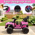 thumbnail image 6 of iYofe 12V Licensed Ford Bronco Raptor Powered Ride-On Truck with Remote Control for Kids, Ages 3+, Pink, 6 of 8