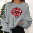 thumbnail image 1 of Sweatshirts Women Christmas Holiday Pullovers Fun Graphiprint Round Neck Long Sleeve Trendy Hoodies Top, 1 of 6