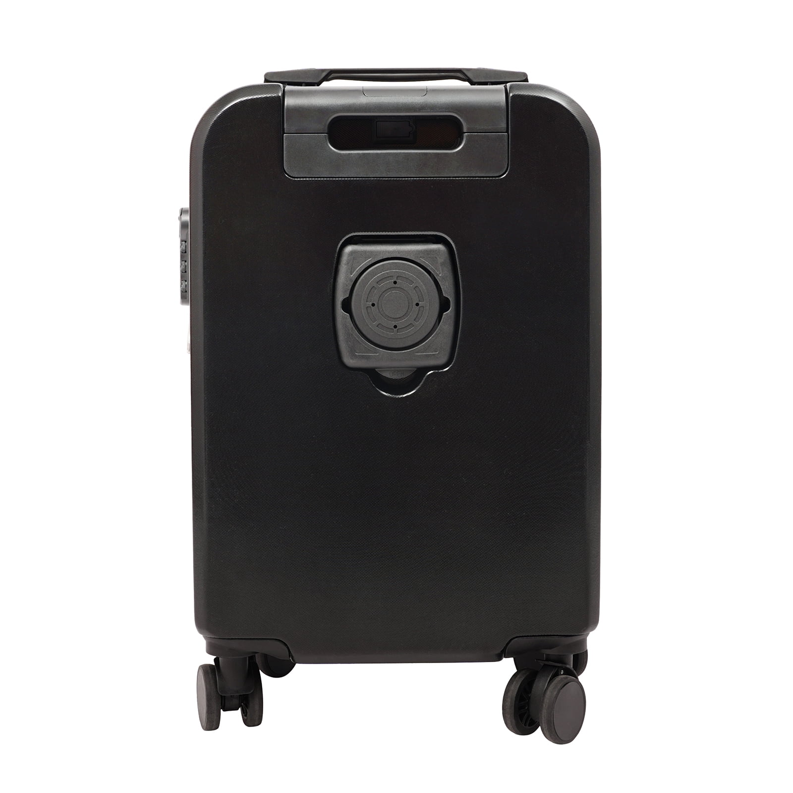 Black 20" Travel Luggage Suitcase Carry On Luggage with 4 Universal Wheels and USB Port Hard Shell Rolling Travel Suitcase with Cup Holder 3-Digit Combination Lock Design 88.18lbs Capacity