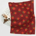 thumbnail image 6 of Rocae Strawberry for Pet Blanket Dog Blanket Cat Blanket Soft Sleep for Small Medium Pet-Large, 6 of 8