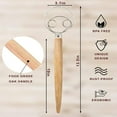 thumbnail image 4 of SUTENG 2 PCS Dough Whisk Bread Mixer - 13.5in Stainless Steel Premium Dutch Dough Whisk - Oak Wooden Handle Kitchen Baking Tools Artisian Blender for Bread, Cake, Cookie, Pastry, Pizza Dough and More, 4 of 7