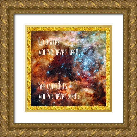 Murdock, Ramona 26x26 Gold Ornate Wood Framed with Double Matting Museum Art Print Titled - Go Places