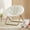 White, variant on CONCETTA Folding Saucer Chair, Round X-Large Faux Fur Comfy for Lounge, Bedroom, Adults, White
