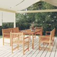 thumbnail image 1 of vidaXL 5 Piece Garden Dining Set Solid Wood Teak, 1 of 5