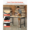 thumbnail image 4 of VEVOR 48" Workbench on Wheels Adjustable Height Table with Power Outlet & Pegboard, 4 of 9