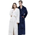 thumbnail image 2 of Elowel Pajamas Bathrobe for Men and Women Hooded Bath Robe Unisex XL White, 2 of 8