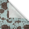 thumbnail image 4 of Ambesonne Floral Grommet Curtain Single Panel, Flower Ornaments Retro, 50"x60", Pale Blue Brown, 4 of 5