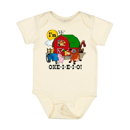 

Inktastic ONE-I-E-I-O Gift Baby Boy or Baby Girl Bodysuit