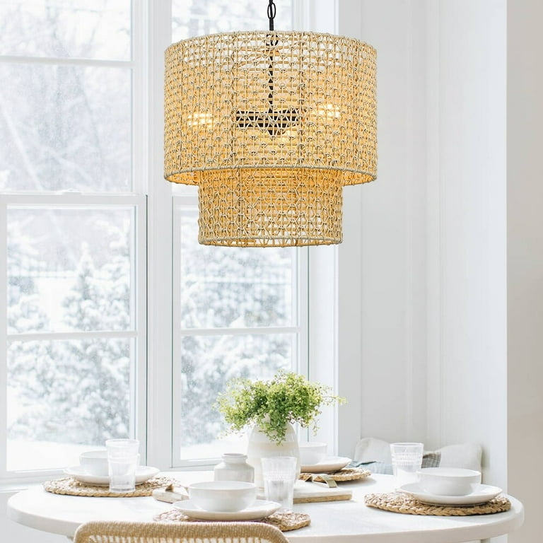 Lowes rattan outlet pendant light