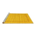 thumbnail image 2 of Ahgly Company Machine Washable Indoor Round Abstract Yellow Contemporary Area Rugs, 8' Round, 2 of 4