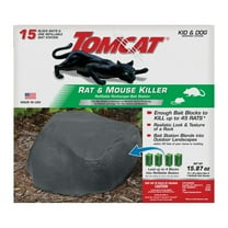 TOMCAT Rockscape Bait Station: Rat and Mouse Killer, Discreetly Place Outdoors, Refillable, Kid and Dog Resistant