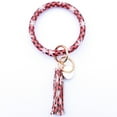 thumbnail image 1 of Llaveros para mujer, llavero de billetera, llavero de auto, lindo llavero navideño, pulsera grande de cuero con borla, llavero redondo, anillo, joyería, pulsera, llavero, brazalete., 1 of 2