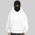 thumbnail image 4 of vigerakr Womens Hoodie with Built In Balaclava, Double Hooded Jacket Windproof Balaclava Warm Sports Casual Bicycle Clothing (White, M), 4 of 6