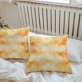 thumbnail image 4 of Outdoor Pillow Covers Pack of 2, Watercolor Flower Leaves on Orange Waterproof Throw Pillowcase Cushion Cases, Gradient Abstract Art Decorative Pillow Cover for Couch Sofa Home Bed Patio, 4 of 9