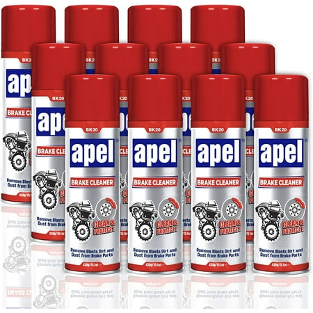 Brake Cleaner (12 x 15.1 fl oz) Non-Chlorinated Brake Parts Cleaner for Disc, Pads, Calipers, Springs, Rotors and Clutch (Pack of 12) 12 Pack