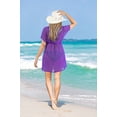 thumbnail image 5 of HAPPY BAY Women's Beachwear Summer Swim Beach Dress Cover ups for Swimwear Women Plus Size Holiday Swimsuit Coverups for Women XL-XXL Violet_AC444, 5 of 6