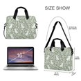 thumbnail image 3 of FORMRS 16" Laptop Bag Carrying Sleeve Case with Handle Travel Shoulder Briefcase, Green Floral Cat Pattern, 3 of 8