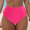 thumbnail image 2 of Kedxroy Women's High Waisted Swim Bottoms Swimsuit Full Coverage Bikini Bottoms(Hot Pink,XL), 2 of 9