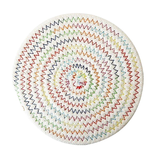 CHAO Mantel individual trenzado multicolor, lavable, antideslizante, fácil de limpiar, centro de mesa para mesa de comedor, color rojo