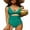 Green, variant on Sociala Women's Deep V Neck Monkini Swimwear Tummy Control One Piece Swimsuit