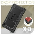 thumbnail image 6 of Allytechgroup Shockproof Case with Screen Protector for Samsung Galaxy Tab A7 10.4" 2020 SM-T500/T505/T507, Rugged Bumper Anti-Scratch Kickstand Shoulder Strap Kids Friendly Case Cover, Black, 6 of 8