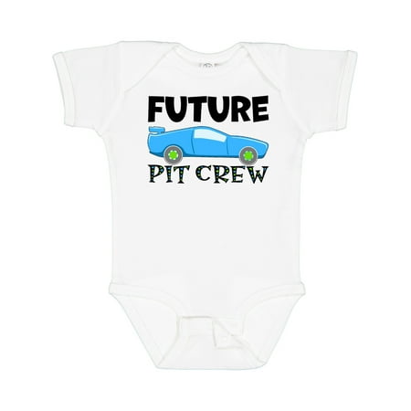 

Inktastic Future Pit Crew Blue Race Car Gift Baby Boy or Baby Girl Bodysuit