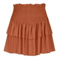 thumbnail image 6 of pstuiky Tennis Skirts for Women, Women's Irregular Solid Color Lined Cake Skirt Short Culottes Skirt Skorts for Workout Casual Clearance Items Orange XXL #1, 6 of 7