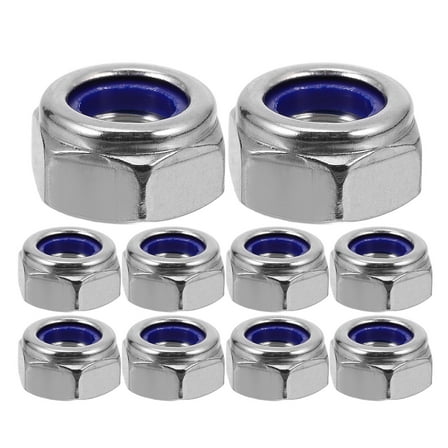 LOLIPPYY 15pcs Bolts and Nuts Set Hexagonal Stainless Steel Hardware Silver for DIY