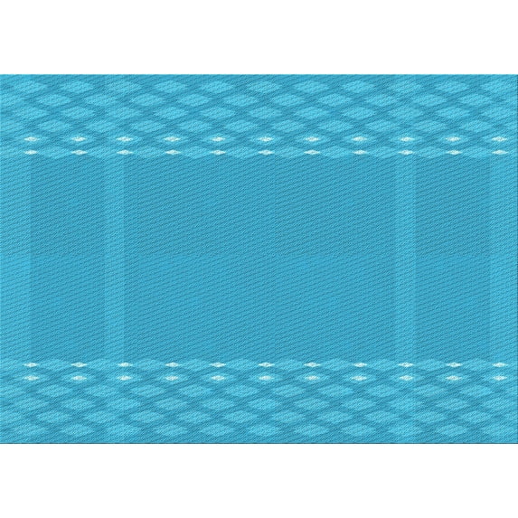 Ahgly Company Machine Washable Indoor Rectangle Transitional Deep Sky Blue Area Rugs, 2' x 3'
