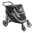 thumbnail image 2 of Dog Stroller for Medium/Large Dogs One-Click Folding,Extra Large Pet Stroller with Storage Pocket,Cat Stroller with Shock Absorption，Red, 2 of 9