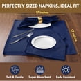 thumbnail image 2 of Native Fab Reusable Holiday Dinner Cloth Napkin 17"x17" Set of 4 - Ink Blue, 2 of 6