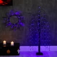 thumbnail image 5 of Nearly Natural Pre-Lit Black Willow Artificial Halloween Tree - 4' - Dual Color LED Lights, 5 of 9