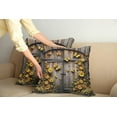 thumbnail image 2 of Ambesonne Rustic Throw Pillow Cover 2 Pack, Yellow Farmhouse Romance, 16", Mustard Taupe Caramel, 2 of 7