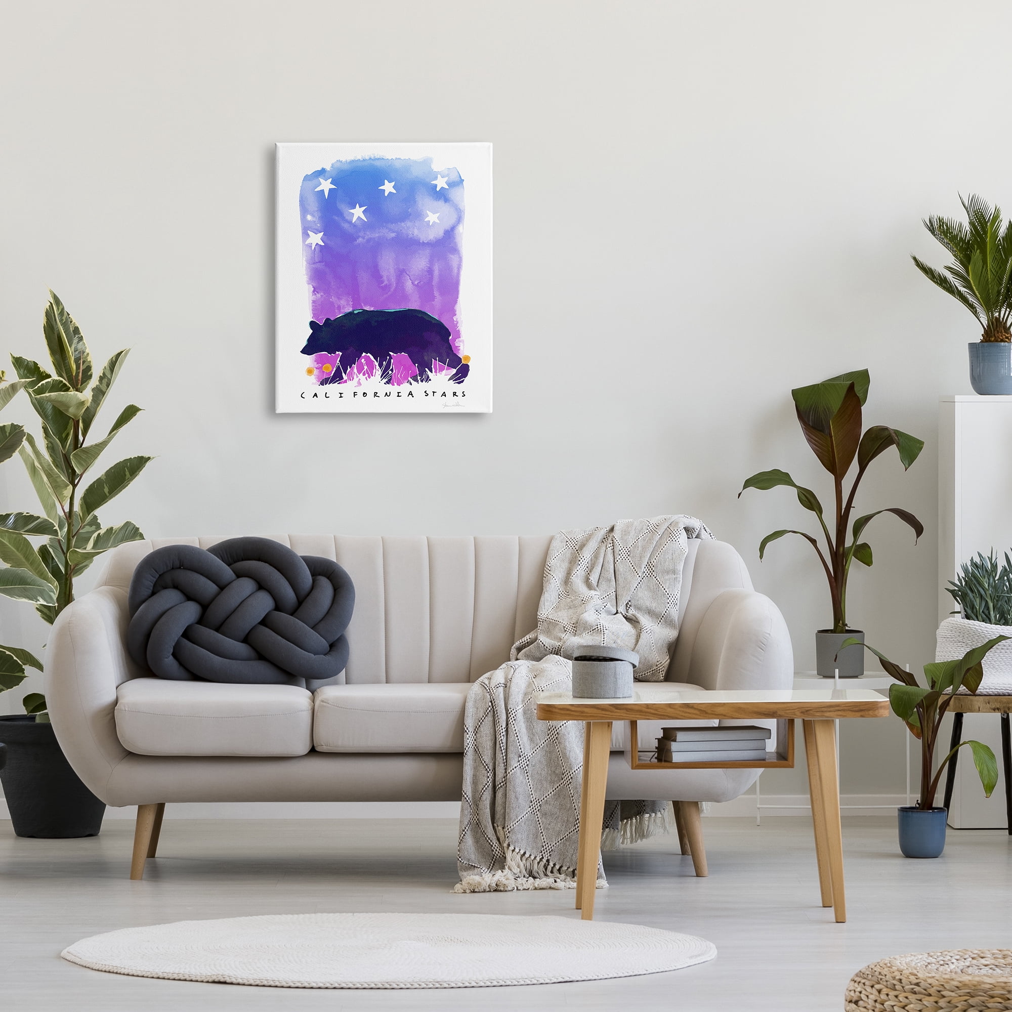 Stupell Industries California Stars Vivid Bear Under Starry Sky Graphic Art Gallery Wrapped Canvas Print Wall Art, Design by Shane Donahue