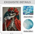 thumbnail image 3 of Diamond Art Kit for Adults, Skeleton Rose Cloak Coffee Stylish Diamond Painting for Adults Beginners, 5D DIY Diamond Art Painting Kits, Colorful Diamond Painting Craft for Home Decor 12x16, 3 of 7