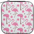 thumbnail image 2 of Coolnut Pink Flamingos Travel Jewelry Case for Women Girls,PU Leather Mini Jewelry Organizer Jewelry Holder, Portable Travel Jewelry Box for Earrings, Rings, Bracelets and Necklaces Women Gifts, 2 of 7