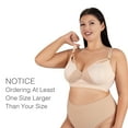 thumbnail image 3 of ANYIRIS Plus Size Minimizer Wireless Bras for Women No Underwire Unlined Comfort Everyday Bra with Support and Lift (Nude, 46D), 3 of 7