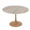 Natural Wood, variant on LeisureMod Bristol 35" Round Dining Table with Sintered Stone Top and Natural Wood Steel Pedestal Base for Modern Kitchen and Dining Room