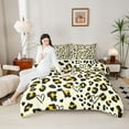 thumbnail image 4 of jejeloiu Chic Leopard Twin Comforter Set,Jungle Animal Yellow Cheetah,Ultra Soft Reversible Decor For Kids,2-Piece, 4 of 8