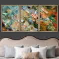 thumbnail image 3 of wall26 Framed Canvas Print Wall Art Set Blue, Orange, Green &amp; Pink Paint Collage Abstract Shapes Illustrations Modern Art Chic Colorful Ultra for Living Room, Bedroom, Office - 24"x36"x, 3 of 5