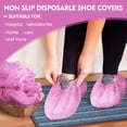 thumbnail image 4 of Paquete de 300 fundas desechables antideslizantes para zapatos Zhanmai, color rosa, 4 of 7