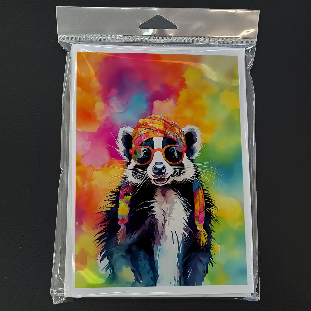thumbnail image 3 of Hippie Animal Skunk Greeting Cards Pack of 8 7 in x 5 in, 3 of 3
