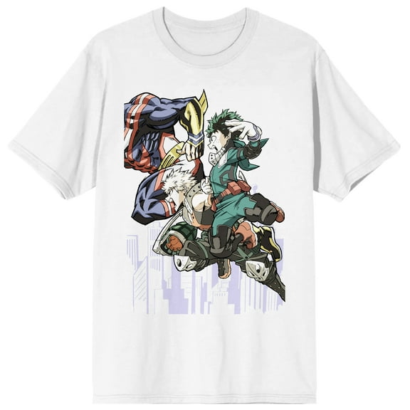 My Hero Academia Teaser Art Men's White T-shirt -Large