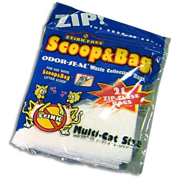 Scoop & Bag OdorSeal Cat Litter Waste Collection Bags (21 Waste Bags