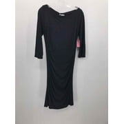 Pre-Owned James Perse Black Size Large Midi Long Sleeve Dress