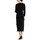 thumbnail image 3 of Vestido de terciopelo INSPIRE CHIC para mujeres, vestido maxi de cóctel para invitadas de boda con escote en V L Negro, 3 of 6